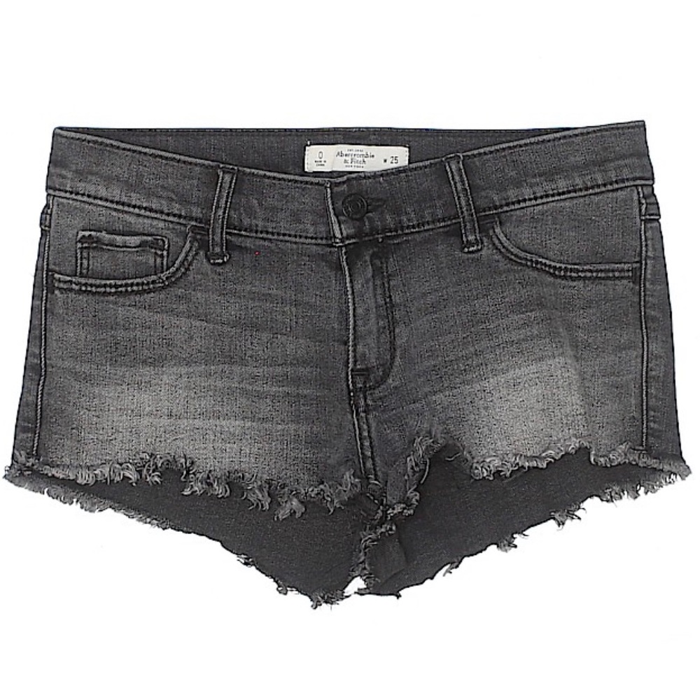 Abercrombie & Fitch Faded Black Jean Shorts